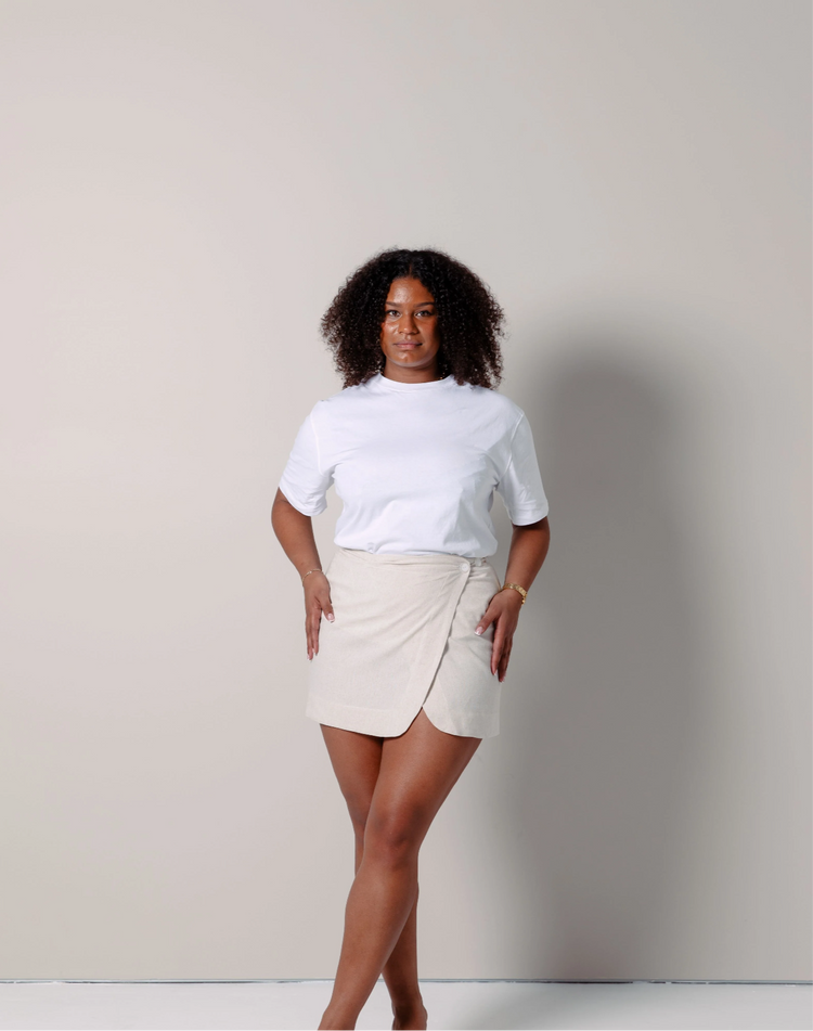 Frankie Wrap Skirt | Natural