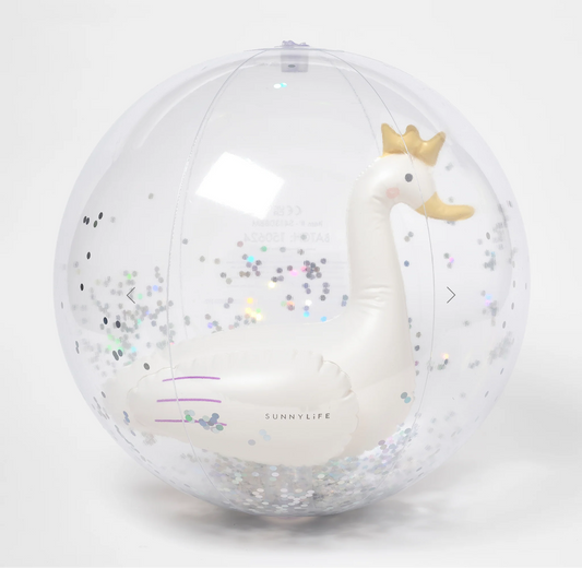 3D Inflatable Beach Ball | Princess Swan | Multi