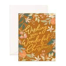 Wonderful Christmas Botanika Greeting Card