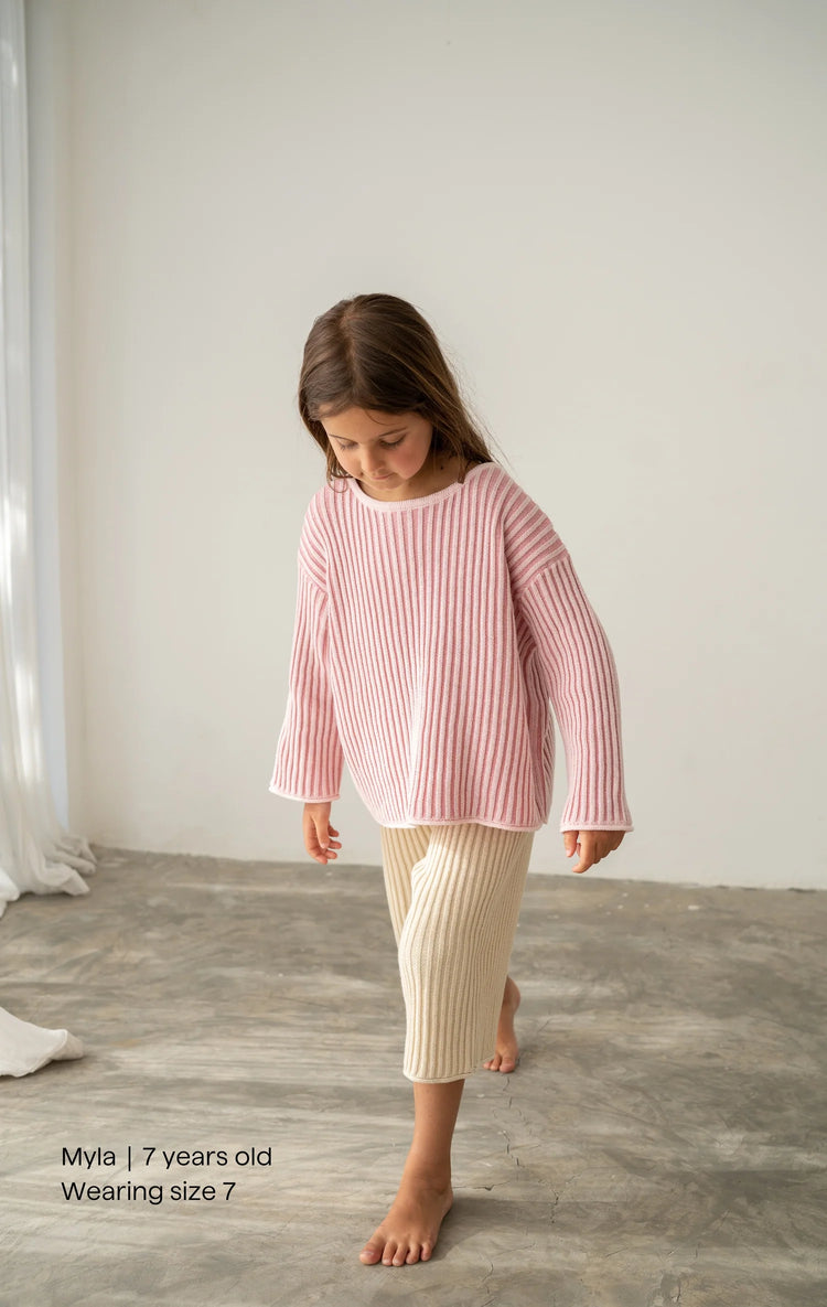 Essential knit jumper | Strawberry Stripe