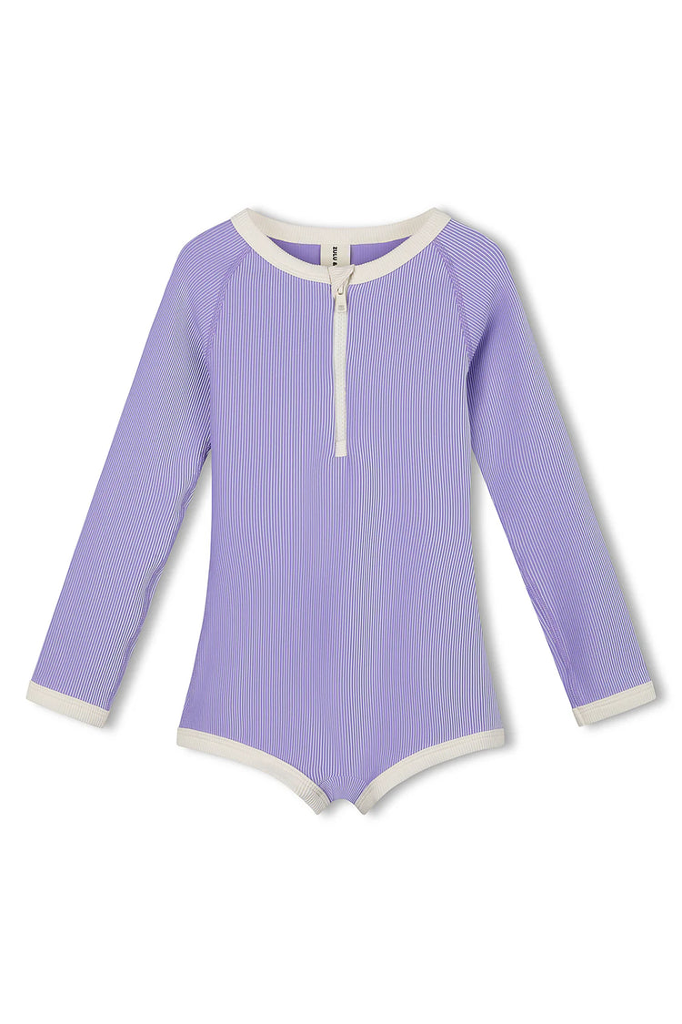 Rib Rashie Onesie | Grape