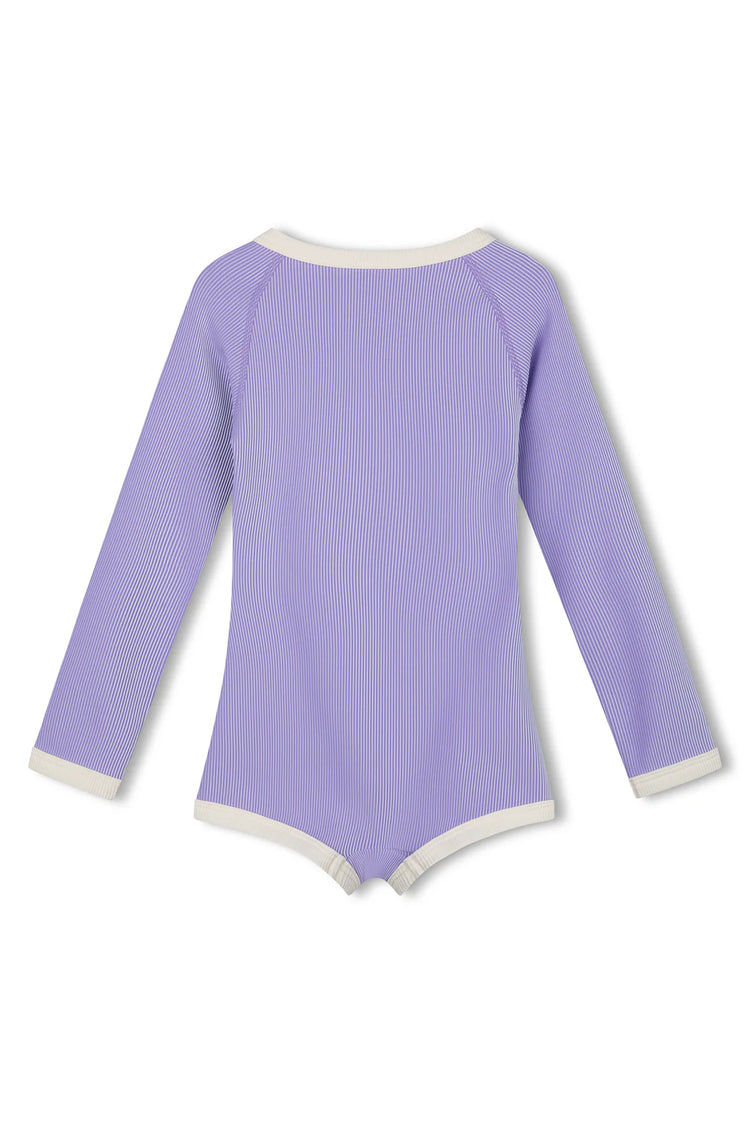 Rib Rashie Onesie | Grape