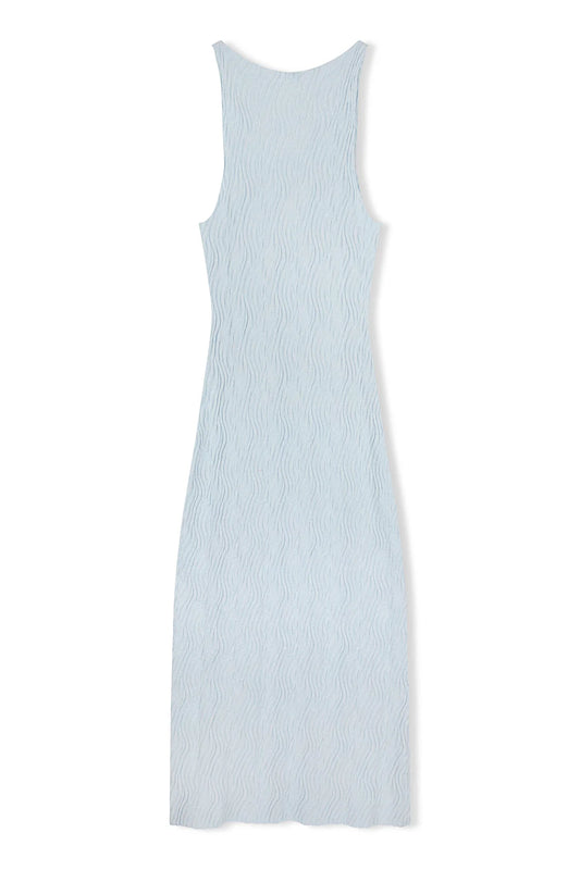 Ripple Textured Knit Dress | Powder Blue