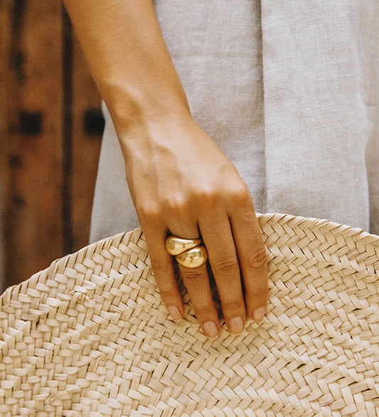 Golden Light Dome Ring | 18K Gold Vermeil